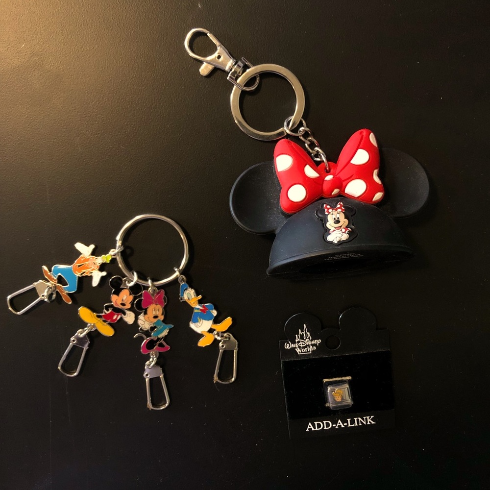 Authentic Disney keychain/accessory bundle